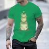 3D Print Frog Christmas Tree T-shirt Men Frog Lover T-Shirt Unisex Cute Frog Christmas Graphic T Shirts Oversized Woman Clothing