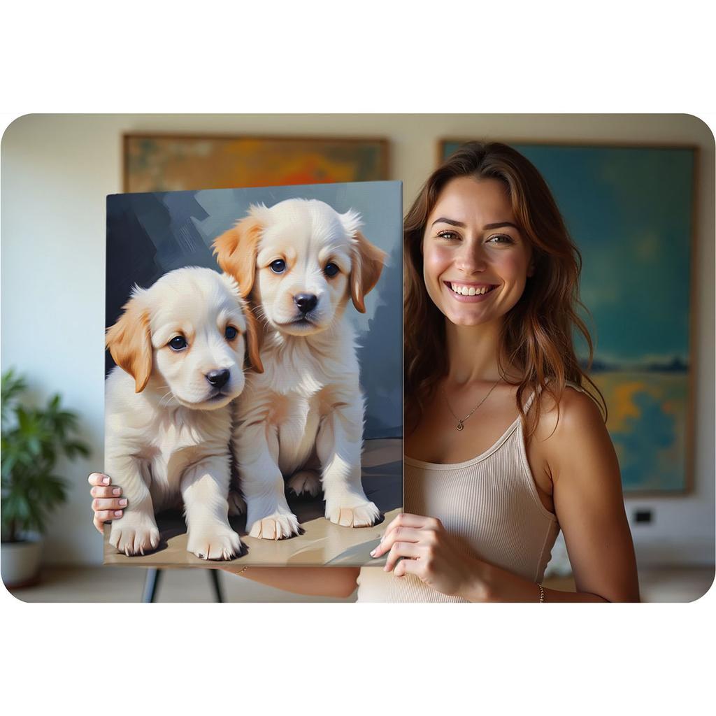 Paint By Number Picture 40X50 Cm Massido Puppies