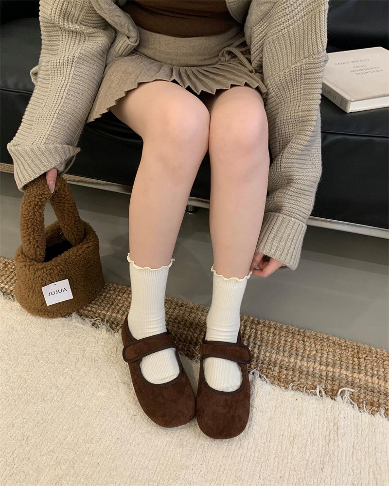 2025 Autumn and Winter New Fashion Versatile Thick-bottomed Fluffy Slippers Women's Outer Wear Bag Head Cotton Slippers Ugly and Retro