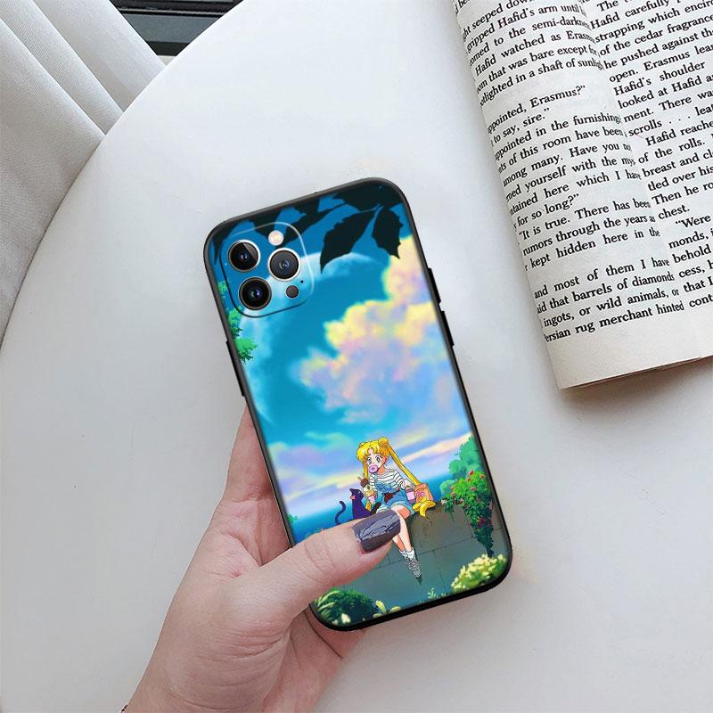 S-Sailors-wallpaper M-Moon Phone Case for Motorola Moto Edge 60 60s 70 G86 G56 G54 E14 G04S G45 G54 G64 Pro Power Neo Fusion