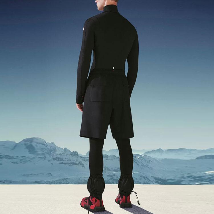 Moncler FW21 Elastic Waist Fitted Drawstring Shorts Men shorts Black G20972B7004054AL5999