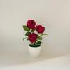 Simulated Artificial Faux Plants Red Bonsai New Plastic Fake Flower  Indoor Decoration