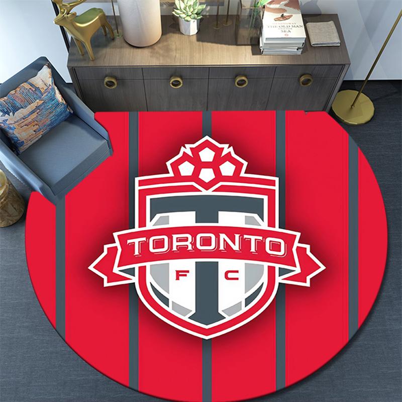 Круглый ковер Toronto Football Club, Ковер для гостиной, спальни, дивана, игровой комнаты, Нескользящий коврик для пола