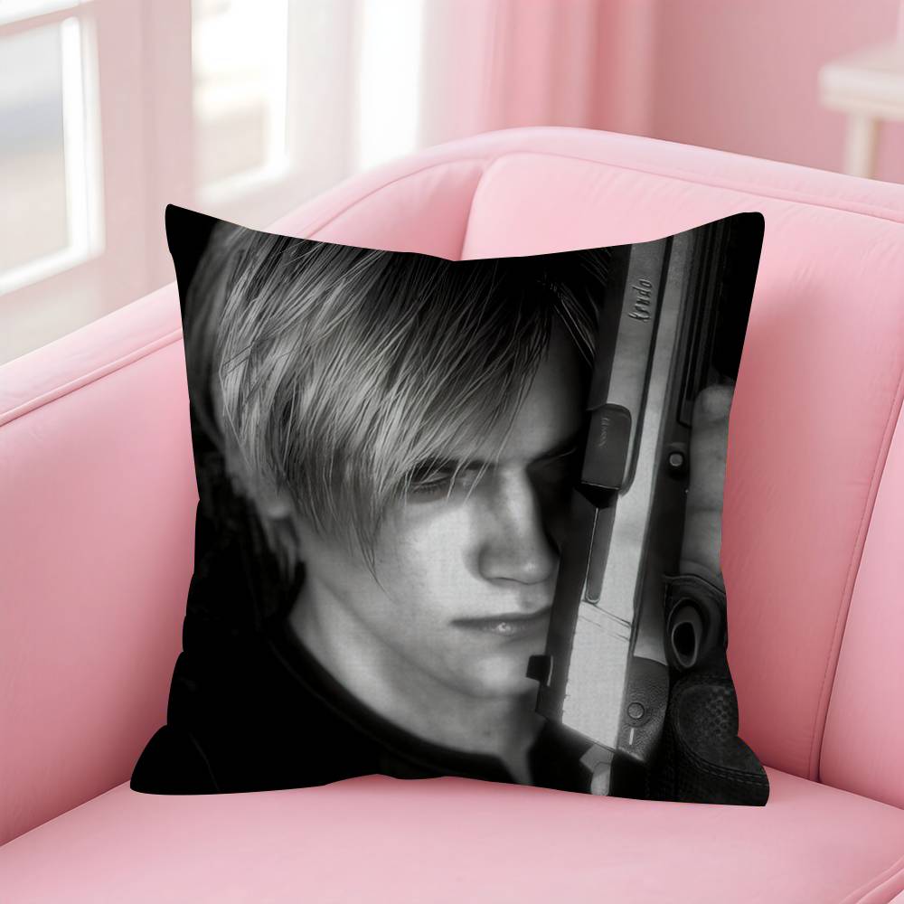 Handsome Leon game Kennedy  Cushion Cover Inches Farmhouse Decor Home Throw Pillow Covers for Couch Decorations