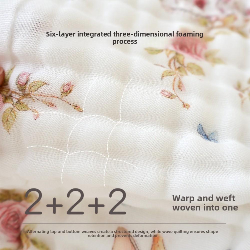 Class A Cotton Yarn Six-layer Newborn Children's Super Soft Burp Small Square Towel Baby Gauze Face Towel