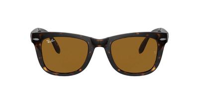 Ray-Ban RB4105 710 50 Складные Солнцезащитные Очки WAYFARER - Гавана / Коричневые Стеклянные Линзы B-15