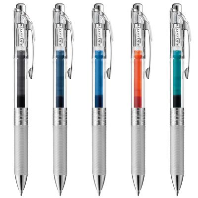 Ручка-гелевая ручка Pentel EnerGel Infree, 5 цветов, прозрачный корпус, 0,7 мм, BL77TL5AMZ,