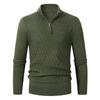 Autumn And Winter British Half Zipper Men'S Pullover Knitted Sweater Long Sleeve Sweater Men'S Top Bottom Shirt