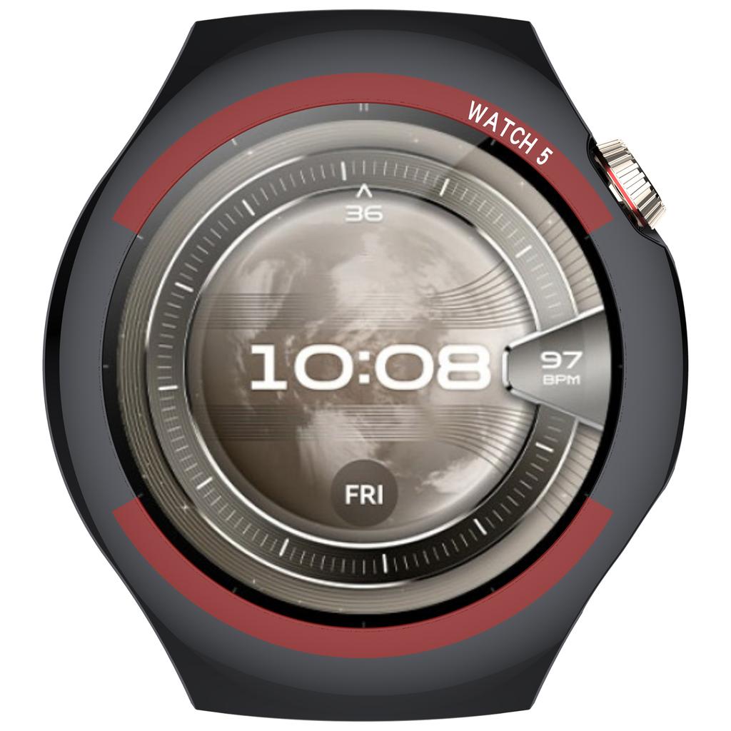 Для Huawei Watch 5 42/46мм Жесткий ПК Чехол Стекло Бампер Оболочка Полная Защита Космос Защитная Пленка для Экрана Аксессуары для Смарт-часов