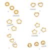 Pack of 10 Bead Connectors for Bracelets and Necklaces Jewelry Findings Components Through Hole Bead Circles Frame
