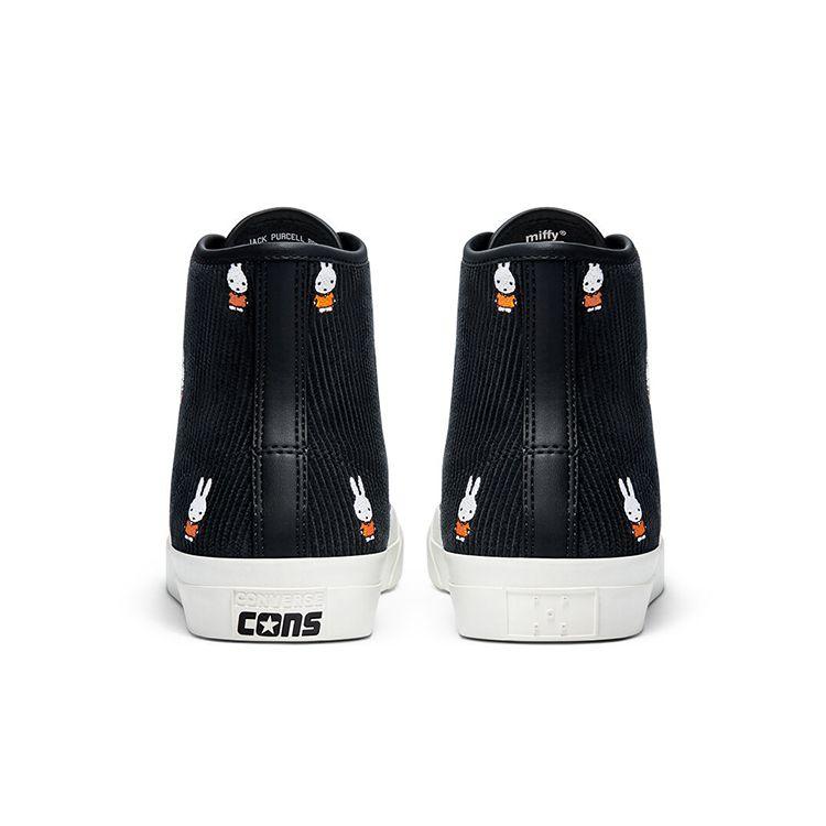 Converse POP Trading Company x Jack Purcell Pro High All Over Miffy Кроссовки унисекс Black White Egret 171951C
