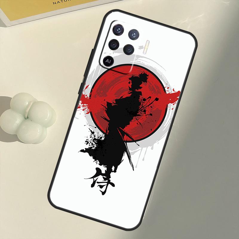 Японский чехол Bushido Samurai для OPPO Find X3 Lite X5 Pro A5 A9 A31 A53 S A83 A91 A93 A54 A74 A94 A15 A16 A52 A72