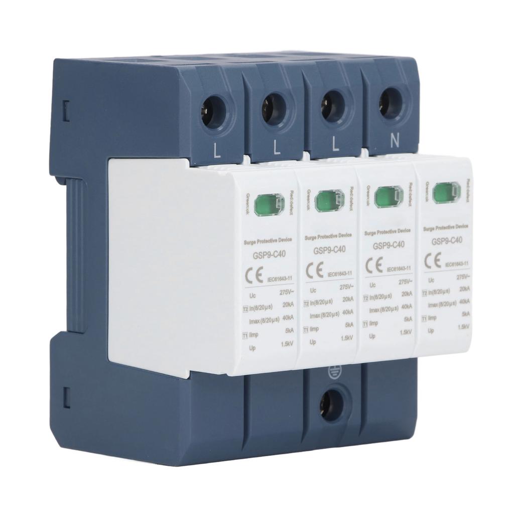 Устройство защиты от перенапряжения 40KA 4P SPD Protector Промышленный монтаж на DIN-рейку AC 275V