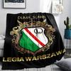 1 шт. Фланелевое одеяло с принтом Legia Warsaw, Высокое качество, Удобное для всех сезонов, Домашний декор, Тепло и комфорт, Идеально для рождественских подарков68