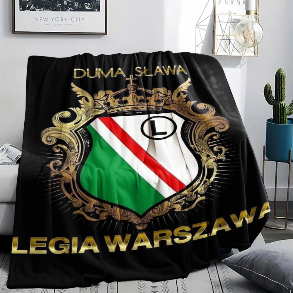 1 шт. Фланелевое одеяло с принтом Legia Warsaw, Высокое качество, Удобное для всех сезонов, Домашний декор, Тепло и комфорт, Идеально для рождественских подарков68