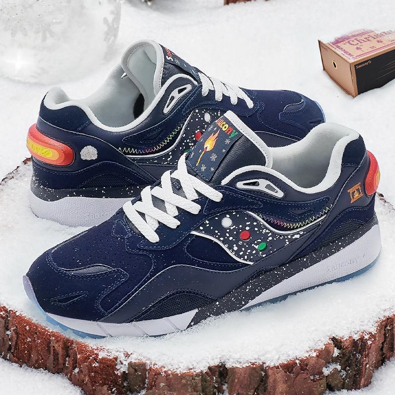 SAUCONY Shadow 6000 Зимняя сказка Ретро Повседневные Замшевые Амортизирующие Нескользящие Водонепроницаемые Низкие Кроссовки Унисекс Кроссовки Синий Белый S79032-1