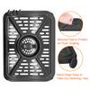 Nonstick Grill Plate for Air Fryer Pan, Durable Aluminum Grease Tray, with Rubber Cooking Rack Accessories Pad, Heat Circulation Replacement