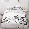 Black and White Grimace Duvet Cover Black Cartoon Dryad Ghost for Children Boys Gifts Bedroom Decoration Polyester Quilt Cover