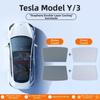 For Tesla New Model Y/3/YL graphene SunShades Glass Roof Sunshade Front Rear Sunroof Skylight Sunshade  cooling  sun protection