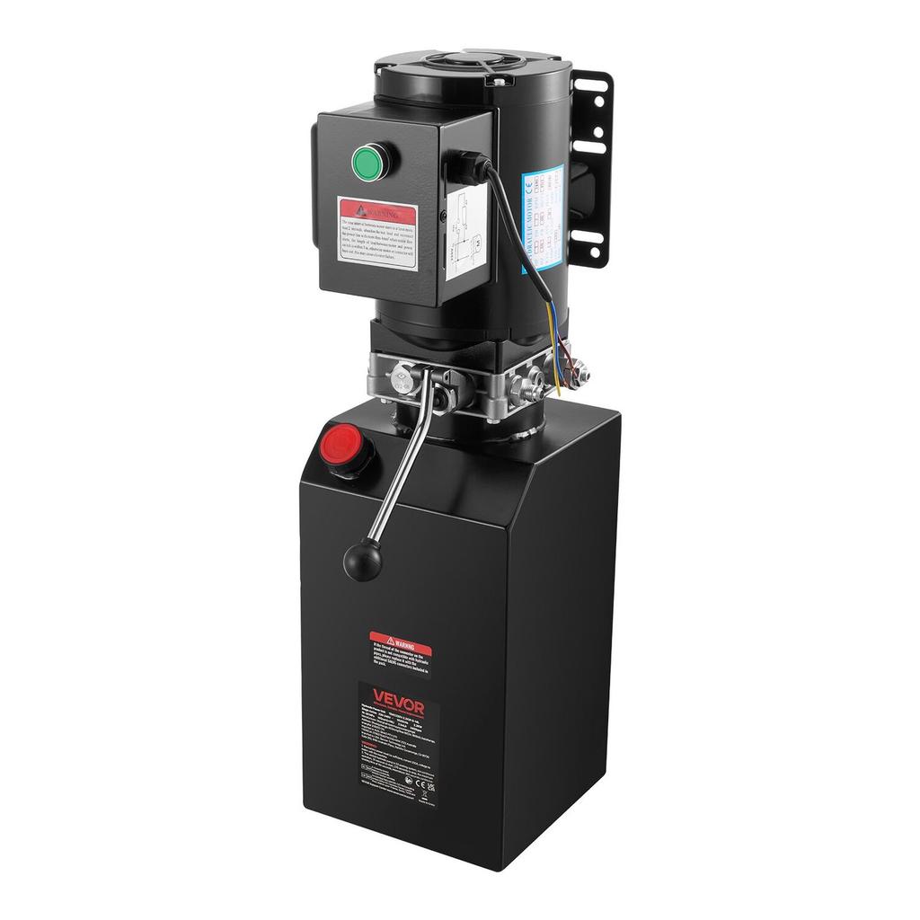 14 L Hydraulic Power Unit, Single Acting Steel Dump Trailer Pump, 22 MPa Max Relief Pressure & 6.3 L/min Flow Rate, 220-240V Hydraulic Pump with Metal