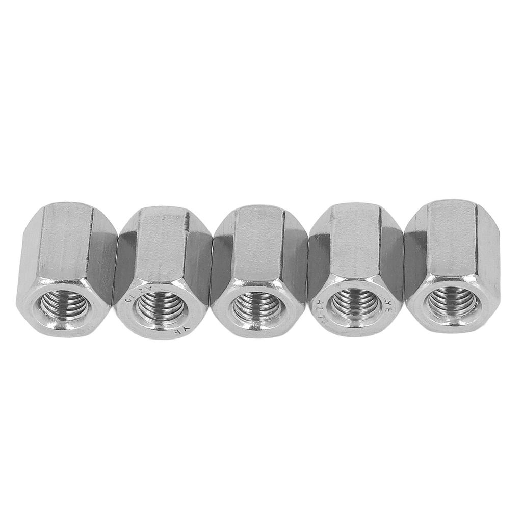 10Pcs Hex Coupling Nut 304 Stainless Steel Anticorrosive M10 Coupling Nut Kit for Bolts Studs