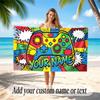 Game Controller Theme Beach Towel Personalized Custom Name & Text Soft Quick Dry Beach Towel for Swimming Travel