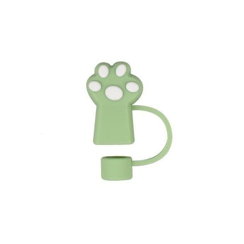 Dust-Proof Straw Topper Spill-Proof Straw Tip Cup Accessories Cat Paw Straw Cover  Party