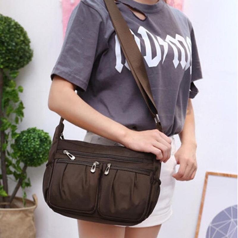 Новые женские модные сумки на плечо для женщин, дизайнерские водонепроницаемые нейлоновые сумки, кошельки на молнии, сумка через плечо