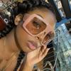 One Piece Shield Square Sunglasses for Women Vintage Oversized Black Pink Sun Glasses Eyewear Female Cool Black Blue Shades