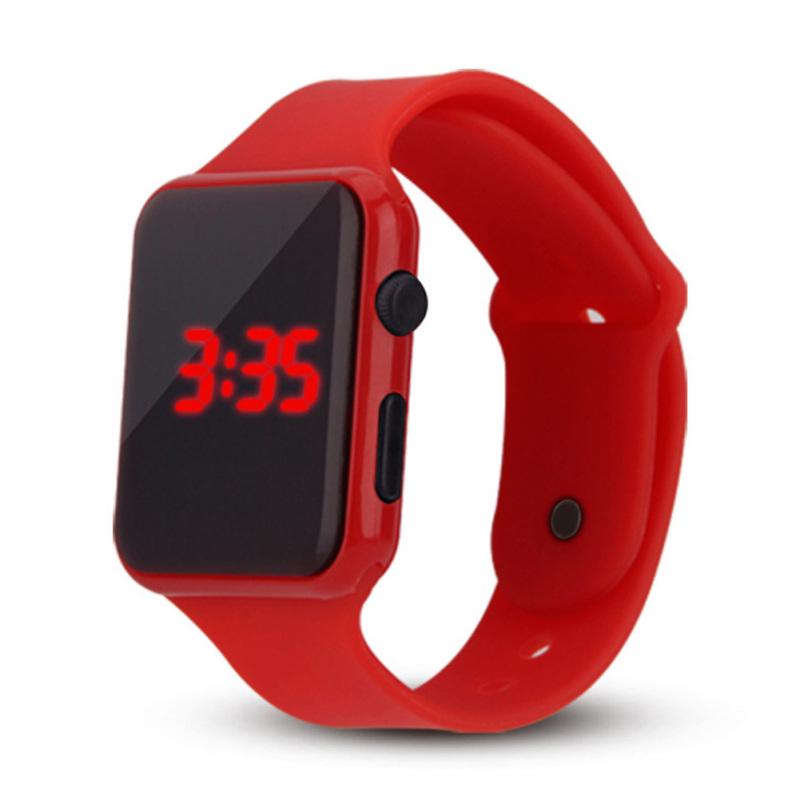 Электрические светодиодные наручные часы с силиконовым ремешком и цифровым дисплеем, подарки для мальчиков и девочек