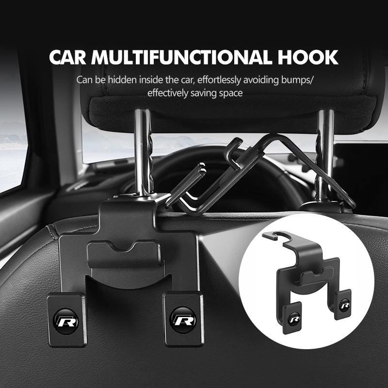 For Volkswagen VW Car Hanging Hook Plastic Handbag Hanger Interior Accessories Golf Polo 4 5 6 Passat B5 B6 B7 CC Jetta Tiguan