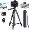 Camera Video Camera Maximum Length 158 Extendable Tripod with Bluetooth Remote Smartphone Lightweight Mini Storage Bag Level Gauge Easy To Compatible