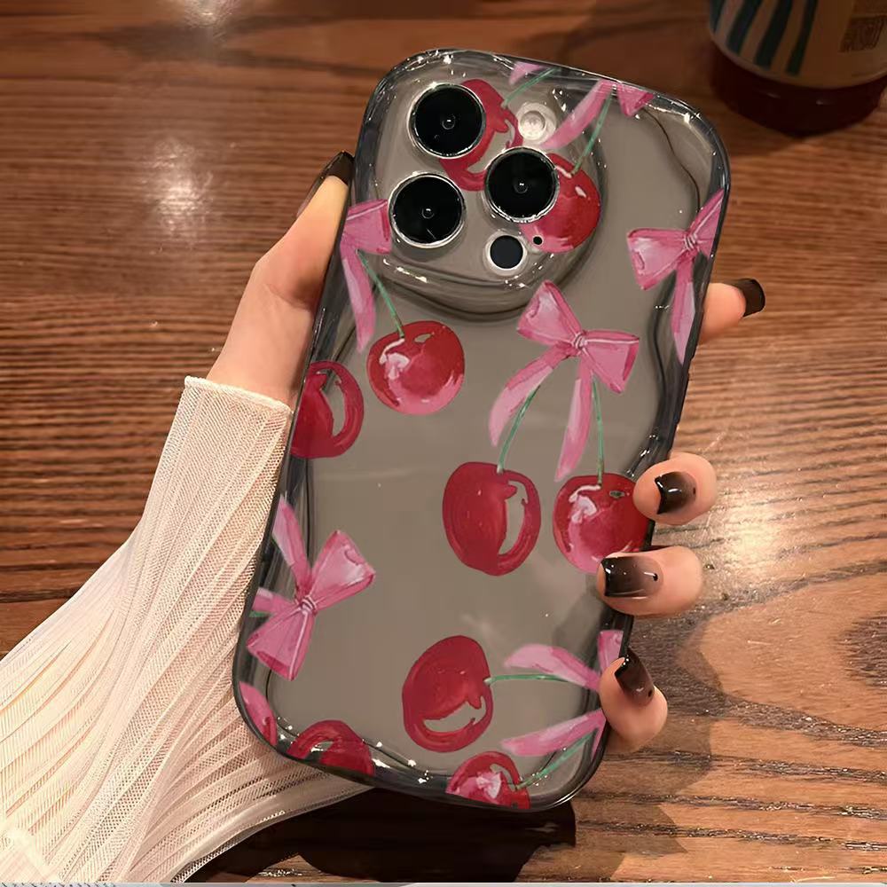 Чехол для мобильного телефона Bow cherry для iphone17promax 16 Apple 15 противоударный 14 Pro Япония и Корея 13/12