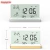Creative Transparent Digital Clock Temperature/Humidity/Date/Weather Display Electronic Table Alarm Clock Desktop Decor Ornament