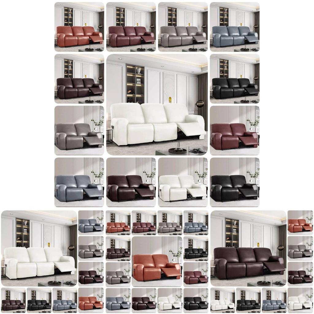 Роскошный чехол на диван из искусственной кожи ПУ Водонепроницаемый Полная защита Чехол для кресла-реклайнера Комплект