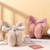 Уличные теплые меховые наушники-earmuffs с бантом, складные, милые зимние ухогрейки для женщин