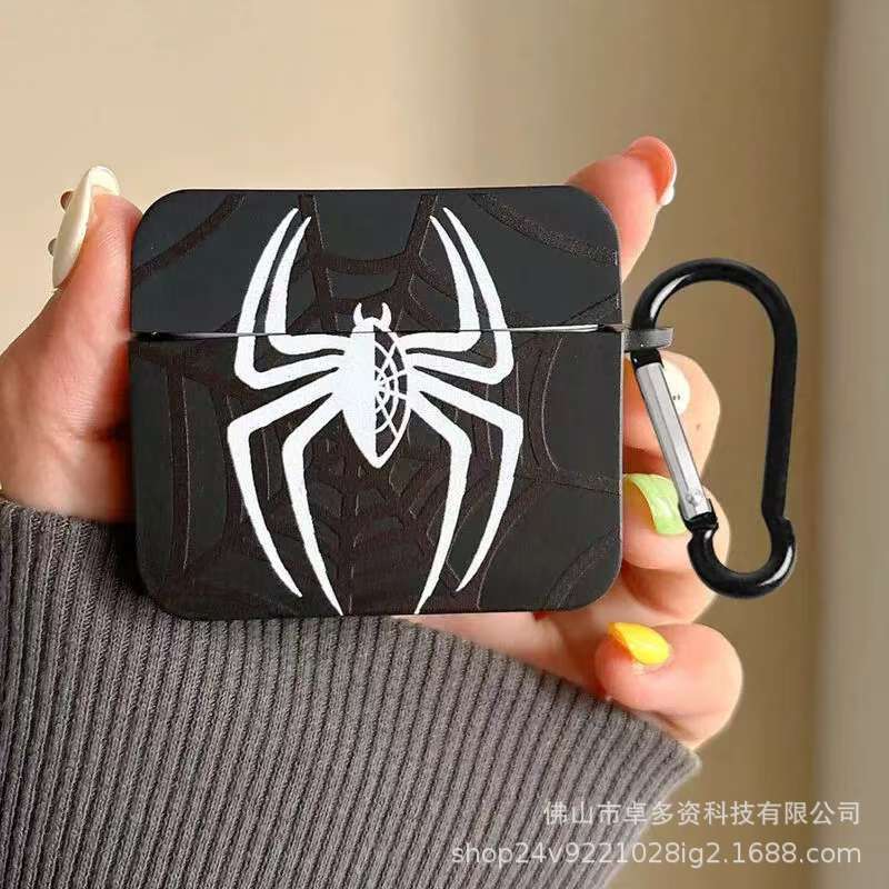 Big spider, suitable for AirPods Apple Bluetooth wireless headset case case square case anti-drop creative cartoon
