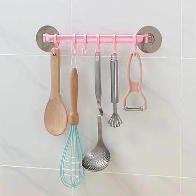 Пластиковый крючок для ванной, вакуумная рамка для полотенец, двойная регулируемая настенная полка для инструментов, гибкий держатель для шкафа, вешалка-органайзер