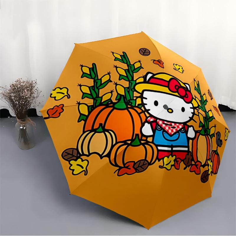 1pc Hello Kitty Automatic Open/close, Portable Folding Umbrella for Women & Men,Compact Parasol, Outdoor Accessory,, Durable Frame yy250809172
