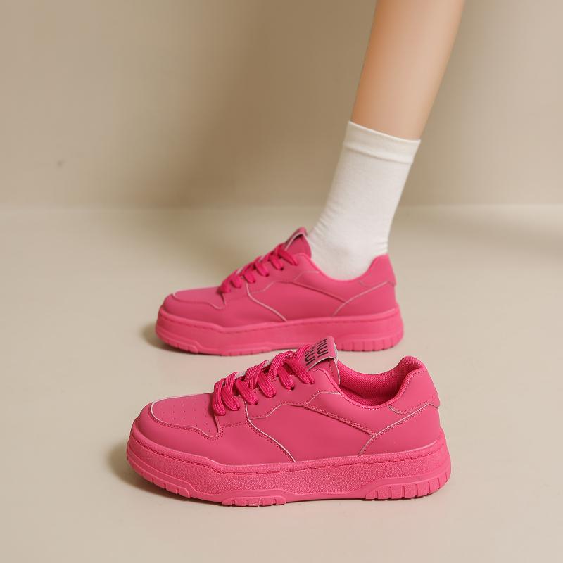 CRLAYDK Sneakers for Women Casual Fashion Platform PU Leather Low Top Classic Shoes Comfortable Skate Walking Sports Tennis