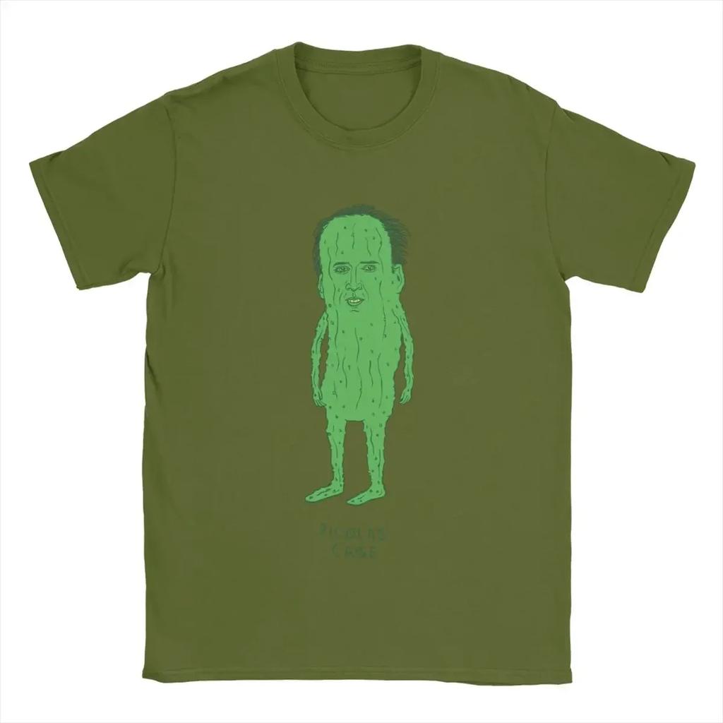 T-Shirt Picolas Cage Nicolas Cage Funny Cotton Tees Short Sleeve T Shirts Crewneck Tops 6XL