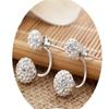 Women Jewelry  Double Beaded Rhinestone Crystal Stud Earrings