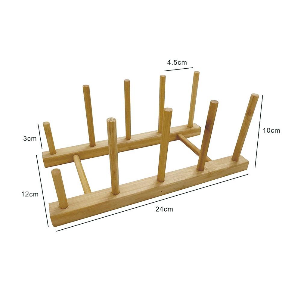 Многофункциональная сушилка для посуды Деревянная подставка для крышек кастрюль Экономия места Кухонная подставка для тарелок Кухня