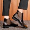 Luxury Brand Classic Mens High-heeled Boots Chelsea Fashion Leisure Shoes British Style Leather Ankle Boots Casual Trend Boots