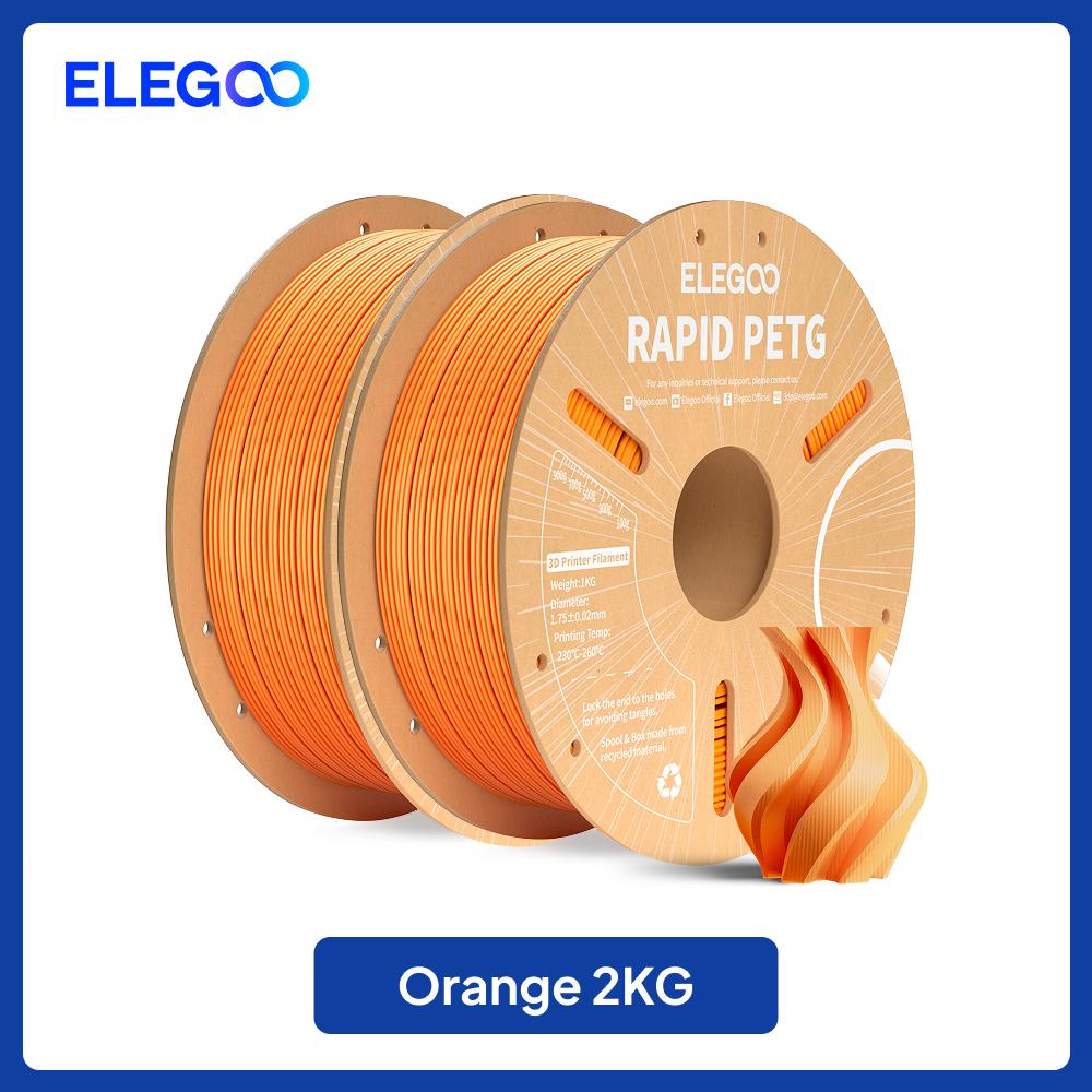 ELEGOO Rapid PETG Filament 1.75mm 1KG,High Speed 30-600mm/s 3D Printer Filament 1kg Fits for Most FDM 3D Printers