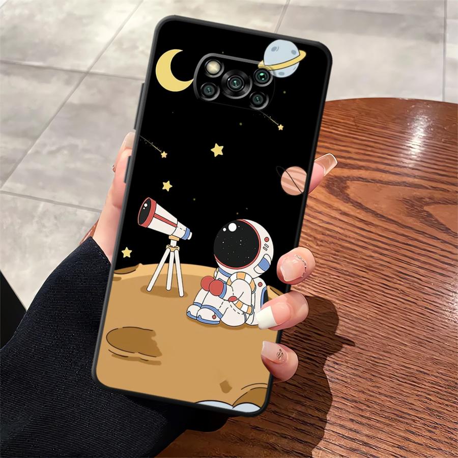 Чехол для Xiaomi Poco F8 C50 C61 M5 C75 F3 M3 M4 M7 F1 C71 X3 X4 X5 X7 Pro Funda Чехол для телефона Мультяшный Астронавт