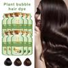 10Pcs 30ML Bubble Hair Dye Gentle Natural Plants Extract Coloring Shampoo Men Women Botanical Bubble Dyeing Foam