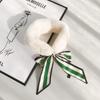 Women Fake Collar Tie Winter Faux Fur Woman False Collar Girls Detachable Fur Collar Ribbon Warm Scarfs for Ladies Neckerchiefs