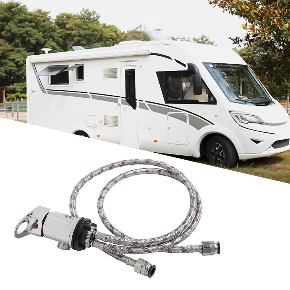 For Campervans Stainless Steel RV Shower Mixer Tap Outlet 1/2" For Motorhome Campervan Shower Mixer Tap Outlet