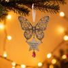Metal Distressed Angel Decoration Handmade Silver Butterfly Charm Christmas Tree Hanging Ornament Keepsake Gifts